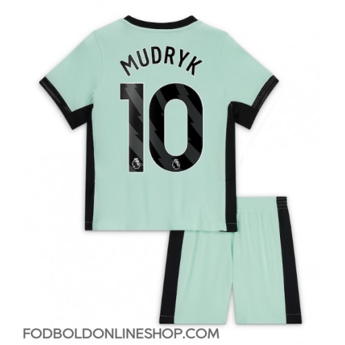Chelsea Mykhailo Mudryk #10 Tredje trøje Børn 2023-24 Kortærmet (+ Korte bukser)